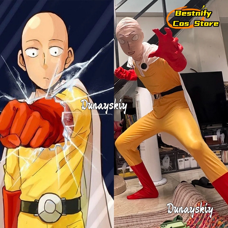 Men'S Accessories With Suits - Saitama MAN Cosplay Jumpsuit Costume {Bestnify