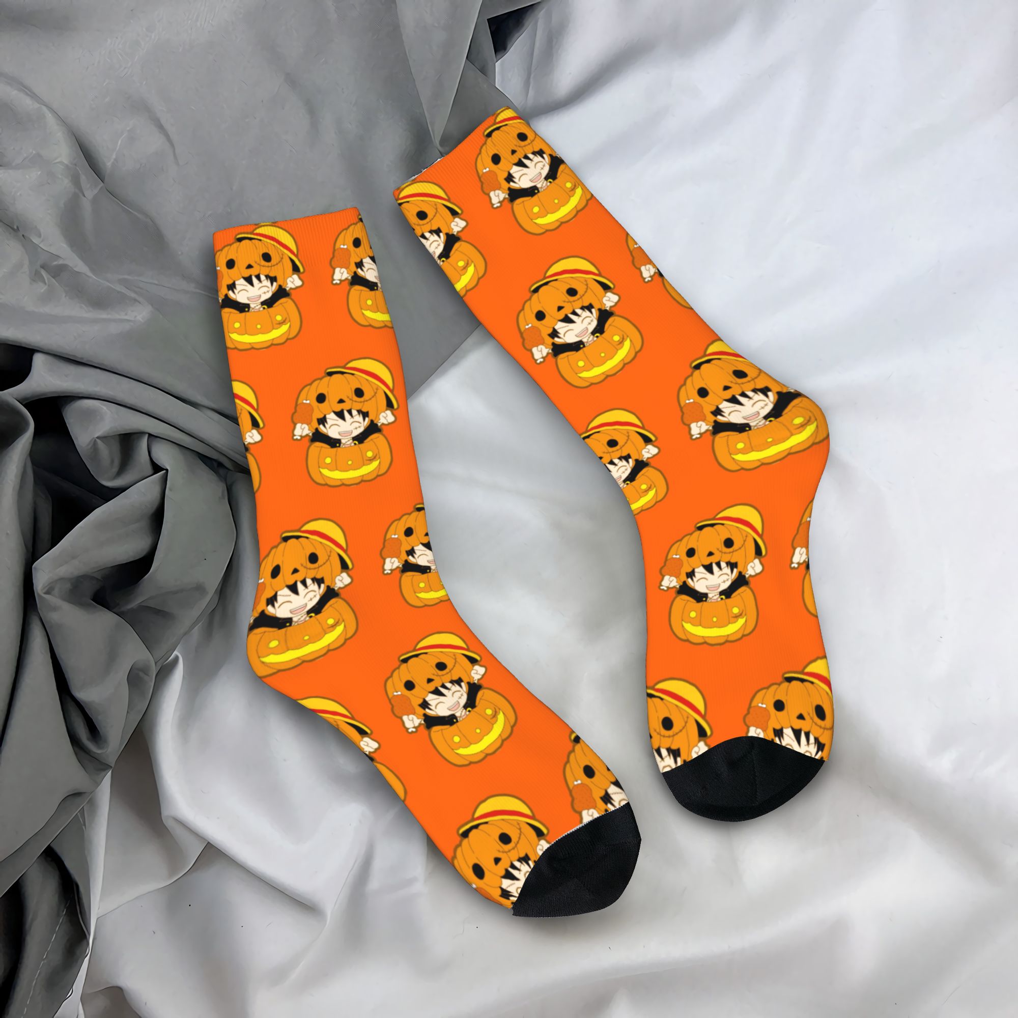 Men'S Accessories Gift Ideas - o-One-p-Piece-e onepieces Halloween luffys pumkin Socks