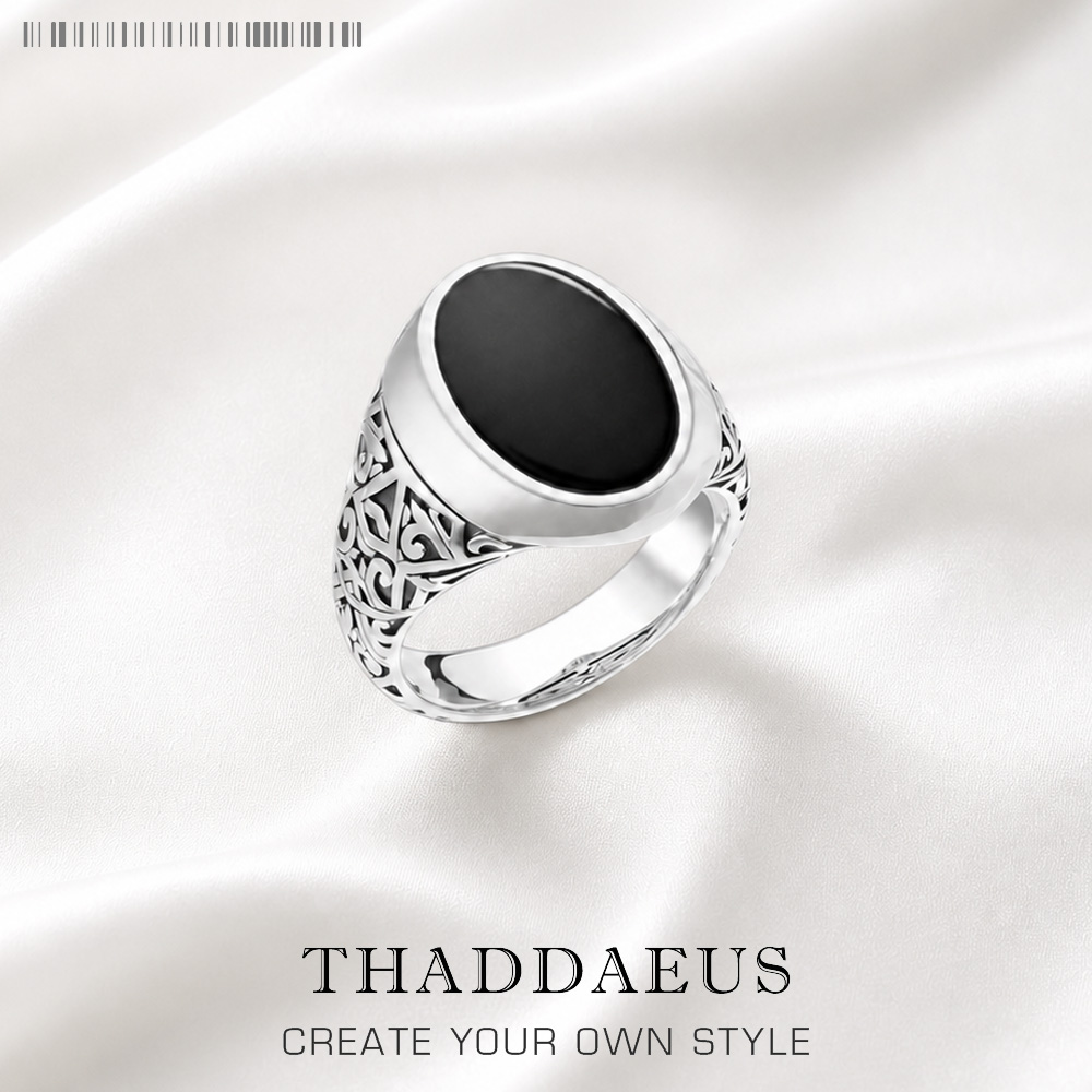 Black Oval Signet Ring Europe  - огляд і ціна Men Accessories Brands